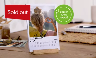 Calendrier de bureau avec carton recyclé LASOW – TRANS LASER